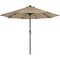 Northlight 9ft Solar Lighted Outdoor Patio Market Umbrella with Hand Crank and Tilt, Taupe